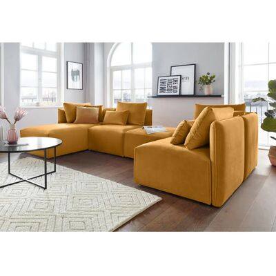 Andas Nöre Ottomane - Modular Sofa, Gold, Samtoptik - Ottomane & Sofas Andas Nöre Ottomane - Modular Sofa, Gold, Samtoptik - Ottomane & Sofas