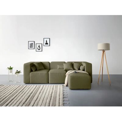 Andasu202fNordic Interior Sundstrup L-Form Grünes Sofa - 3-Sitzer Modulserie Andasu202fNordic Interior Sundstrup L-Form Grünes Sofa - 3-Sitzer Modulserie