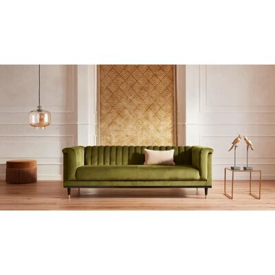 Guido Maria Kretschmer Home & Living Chamby Sofa - 3-Sitzer, Limegrün, Samtoptik Guido Maria Kretschmer Home & Living Chamby Sofa - 3-Sitzer, Limegrün, Samtoptik