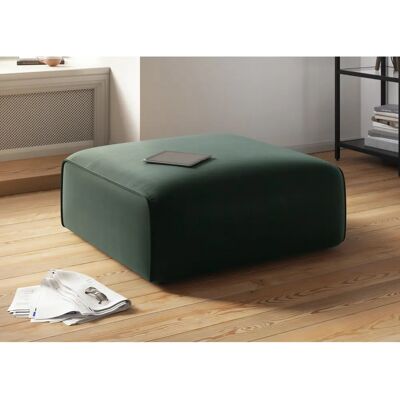 Raum.ID Merid Hocker - Feine Samtoptik, Dunkelgrün, 97x97x43cm - Hocker Raum.ID Merid Hocker - Feine Samtoptik, Dunkelgrün, 97x97x43cm - Hocker