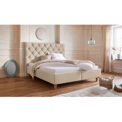 Guido Maria Kretschmer Sunley 140 - Beige, Verstellbar, Stauraum - Polsterbett Guido Maria Kretschmer Sunley 140 - Beige, Verstellbar, Stauraum - Polsterbett