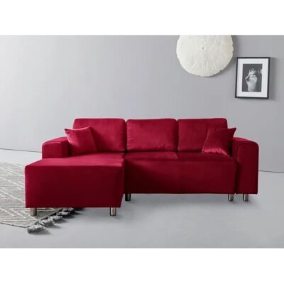 Guido Maria Kretschmer Györ Mikrofaser Ecksofa - Modern, rot, mit Stauraum Guido Maria Kretschmer Györ Mikrofaser Ecksofa - Modern, rot, mit Stauraum