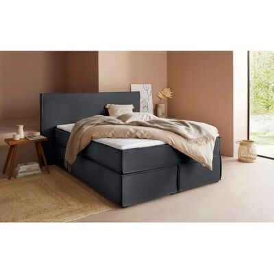 LEGER HOME BY LENA GERCKE Yuma - Boxspringbett, grau (anthrazit), inkl. Topper - Bett LEGER HOME BY LENA GERCKE Yuma - Boxspringbett, grau (anthrazit), inkl. Topper - Bett