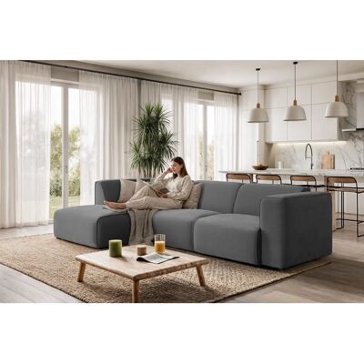 Raum.ID Merid Modular L-Form Sofa - Samtoptik, Linke Ottomane Raum.ID Merid Modular L-Form Sofa - Samtoptik, Linke Ottomane