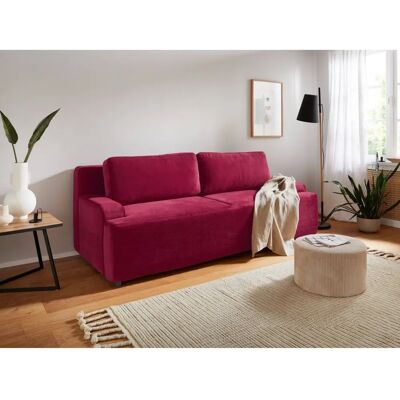 ANDAS Halbschlaf Schlafsofa - Modern, Rot, 3-Sitzer mit Stauraum ANDAS Halbschlaf Schlafsofa - Modern, Rot, 3-Sitzer mit Stauraum