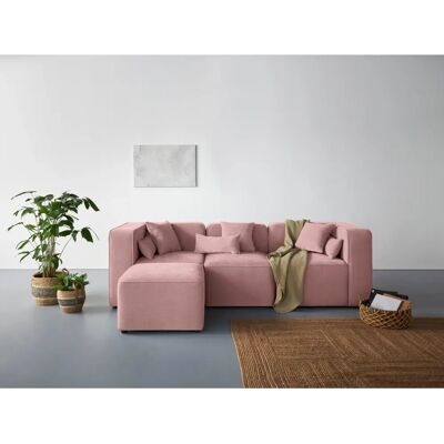 Andas Skandinavisches Pink Velours 3-Sitzer - Sofa Andas Skandinavisches Pink Velours 3-Sitzer - Sofa