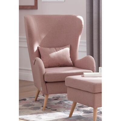 Guido Maria Kretschmer Salla Sessel - Modern, Rosa, Feinstoff Guido Maria Kretschmer Salla Sessel - Modern, Rosa, Feinstoff