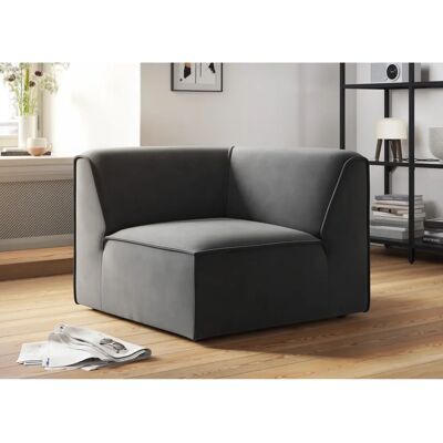 Raum.ID Merid Eckelement Sofa - Grau Samtoptik Raum.ID Merid Eckelement Sofa - Grau Samtoptik