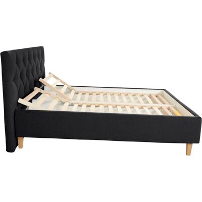 Guido Maria Kretschmer Home & Living Sunley 100 - Modernes Bett in Grau Guido Maria Kretschmer Home & Living Sunley 100 - Modernes Bett in Grau