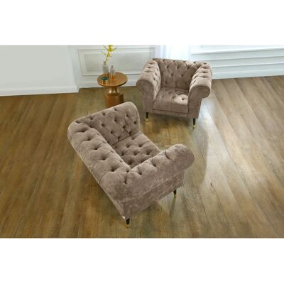Guido Maria Kretschmer Tinnum Loveseat - Beige, Mikrofasern, 121cm Guido Maria Kretschmer Tinnum Loveseat - Beige, Mikrofasern, 121cm