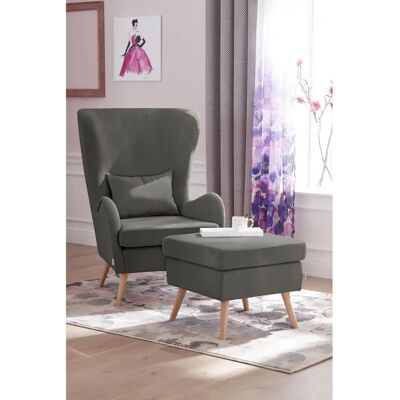 GUIDO MARIA KRETSCHMER Salla - Moderner Sessel mit Hocker GUIDO MARIA KRETSCHMER Salla - Moderner Sessel mit Hocker