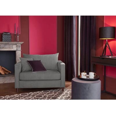 Guido Maria Kretschmer Renesse Loveseat - Mikrofaser, Grau, Designer-Serie Guido Maria Kretschmer Renesse Loveseat - Mikrofaser, Grau, Designer-Serie