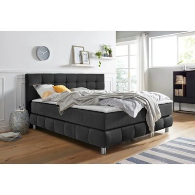andas Nordic Interior Salo - Boxspringbett - grau (anthrazit) - 200x200cm andas Nordic Interior Salo - Boxspringbett - grau (anthrazit) - 200x200cm