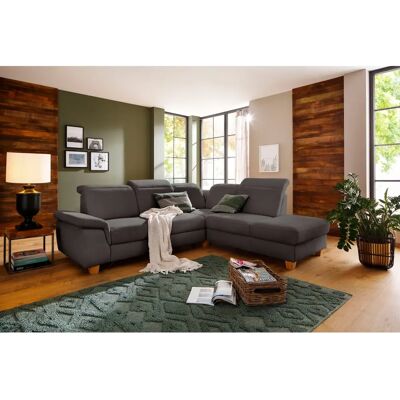 HOME AFFAIRE Dalia L-Form Microfaser Sofa - Dunkelgrau HOME AFFAIRE Dalia L-Form Microfaser Sofa - Dunkelgrau