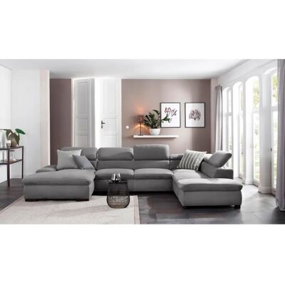 HOME AFFAIRE Alberto U-Form Sofa - U-Form Microfaser Lounge HOME AFFAIRE Alberto U-Form Sofa - U-Form Microfaser Lounge