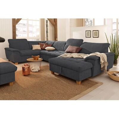 Home affaire Lyla U-Form Sofa - Modernes Design, Holfüße, Stauraum Home affaire Lyla U-Form Sofa - Modernes Design, Holfüße, Stauraum