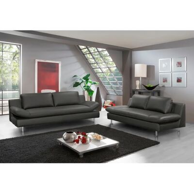 Places of Style Redding Sofa - 3-Sitzer, Grau, Leder Places of Style Redding Sofa - 3-Sitzer, Grau, Leder