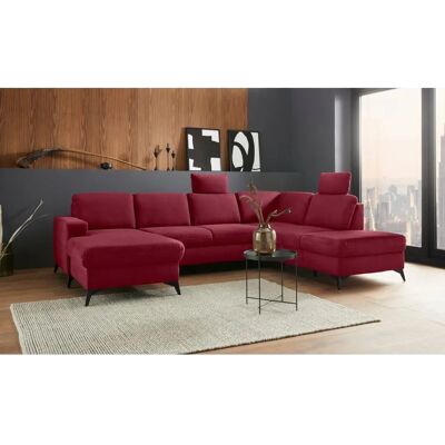 Places of Style Lolland U-Form Sofa - U-Form Microfaser Bordeaux Places of Style Lolland U-Form Sofa - U-Form Microfaser Bordeaux