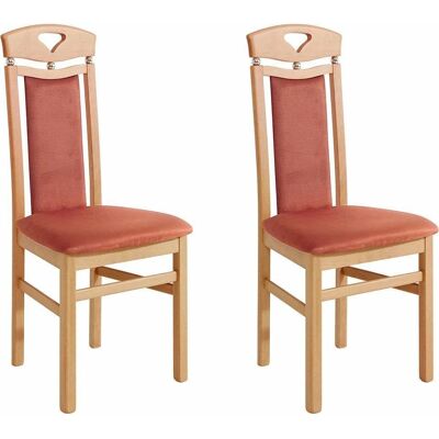 HOME AFFAIRE - Berta - orange - Beech - Dining chair HOME AFFAIRE - Berta - orange - Beech - Dining chair