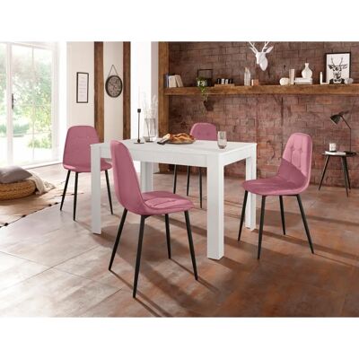 INOSIGN 120cm Rosa/Weiß Essgruppe - Möbel INOSIGN 120cm Rosa/Weiß Essgruppe - Möbel