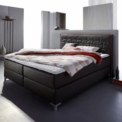 INOSIGN Coos Polsterboxspringbett - Anthrazit/Orange - 189x212cm INOSIGN Coos Polsterboxspringbett - Anthrazit/Orange - 189x212cm