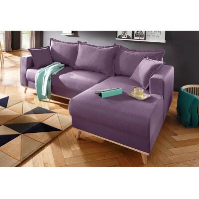 HOME AFFAIRE Edina L-Form Sofa - Aubergine HOME AFFAIRE Edina L-Form Sofa - Aubergine