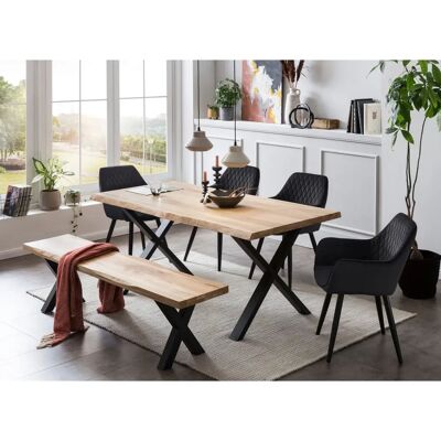 HOME AFFAIRE Tristano - Rechteckiger Esstisch aus Eiche HOME AFFAIRE Tristano - Rechteckiger Esstisch aus Eiche