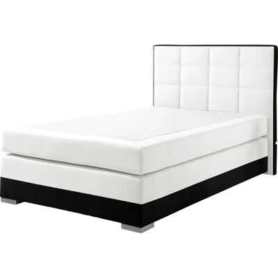 INOSIGN Weißes Komplett-Boxspringbett mit Topper & Kissen - Bett INOSIGN Weißes Komplett-Boxspringbett mit Topper & Kissen - Bett