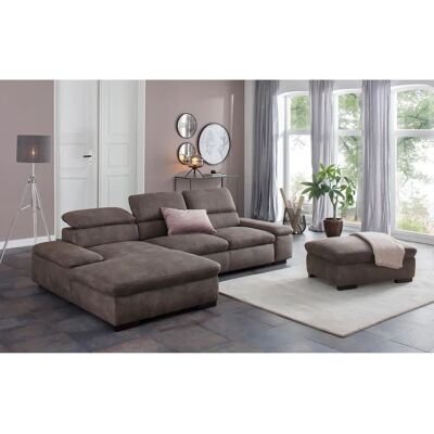 Home Affaire Alberto L-Form Sofa - Recamiere links, Vintage Microfaser Home Affaire Alberto L-Form Sofa - Recamiere links, Vintage Microfaser