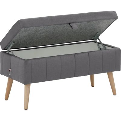 INOSIGN Amira Truhenbank - Microfaser Grau 81x43x36cm INOSIGN Amira Truhenbank - Microfaser Grau 81x43x36cm
