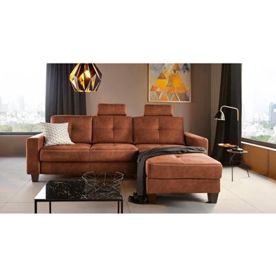 Places of Style Varese L-Form Sofa - Reversible Vintage Microfaser - Braun Places of Style Varese L-Form Sofa - Reversible Vintage Microfaser - Braun
