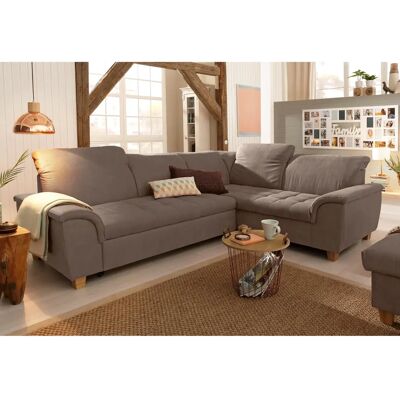 Home Affaire Lyla L-Form Sofa - Microfaser, Braun Home Affaire Lyla L-Form Sofa - Microfaser, Braun