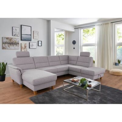 Home affaire Palmera U-Form Sofas - U-Form Design, Weicher Strukturstoff, Ottomane rechts - Sofa Home affaire Palmera U-Form Sofas - U-Form Design, Weicher Strukturstoff, Ottomane rechts - Sofa
