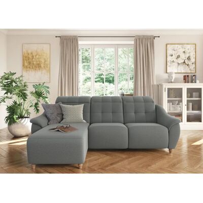 HOME AFFAIRE Boston L-Form Sofa - Elektrisch Microfaser Chenille HOME AFFAIRE Boston L-Form Sofa - Elektrisch Microfaser Chenille