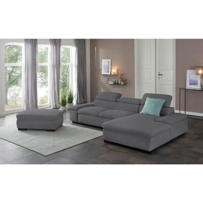 HOME AFFAIRE Alberto L-Form Sofa - Mikrofaser, Grau HOME AFFAIRE Alberto L-Form Sofa - Mikrofaser, Grau