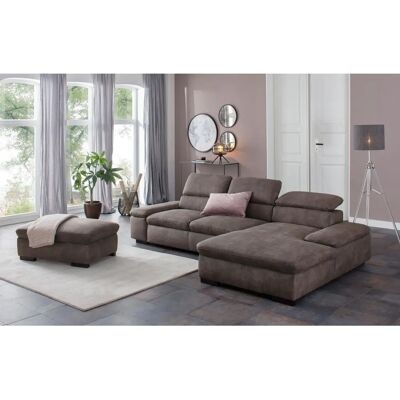 Home Affaire Alberto L-Form Sofa - Vintage Microfaser, Grau Home Affaire Alberto L-Form Sofa - Vintage Microfaser, Grau