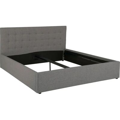 Home Affaire Hamar Polsterbett - 180x200cm - Grau - Gepolstertes Kopfteil - Polsterbett Home Affaire Hamar Polsterbett - 180x200cm - Grau - Gepolstertes Kopfteil - Polsterbett