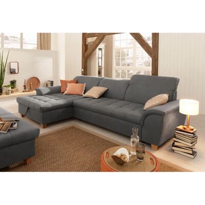 Home Affaire Lyla L-Form Sofa - Mikrofaser, Dunkelgrau Home Affaire Lyla L-Form Sofa - Mikrofaser, Dunkelgrau