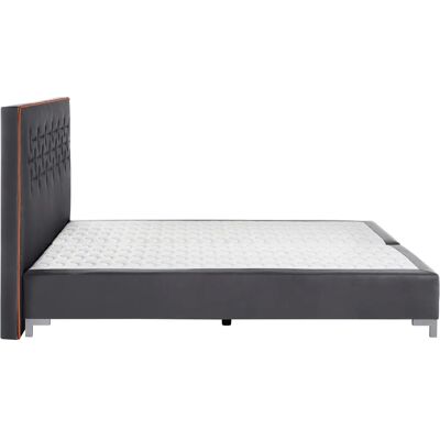 INOSIGN Coos Boxspringbett - Kunstleder, 7-Zonen, Grau/Orange INOSIGN Coos Boxspringbett - Kunstleder, 7-Zonen, Grau/Orange
