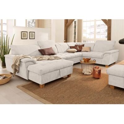 Home affaire Lyla U-Form Sofa - Modern, Beige, 352x214cm Home affaire Lyla U-Form Sofa - Modern, Beige, 352x214cm