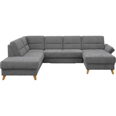 HOME AFFAIRE Westerland U-Form Sofa - Grau Chenille-Stoff mit Stauraum HOME AFFAIRE Westerland U-Form Sofa - Grau Chenille-Stoff mit Stauraum