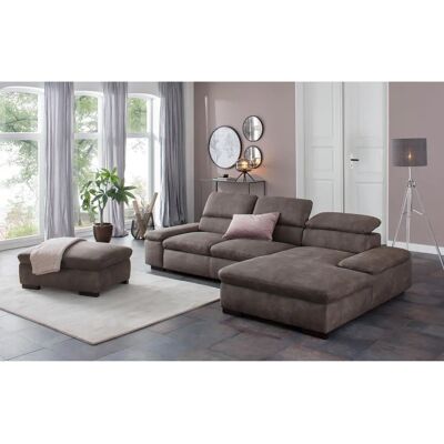 HOME AFFAIRE Alberto L-Form Sofa - Vintage Mikrofaser - Recamiere rechts HOME AFFAIRE Alberto L-Form Sofa - Vintage Mikrofaser - Recamiere rechts