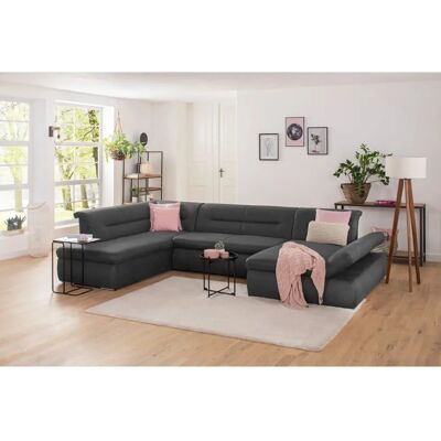 INOSIGN Avesa U-Form Sofa - anthrazit, Microfaser, Longchair rechts INOSIGN Avesa U-Form Sofa - anthrazit, Microfaser, Longchair rechts