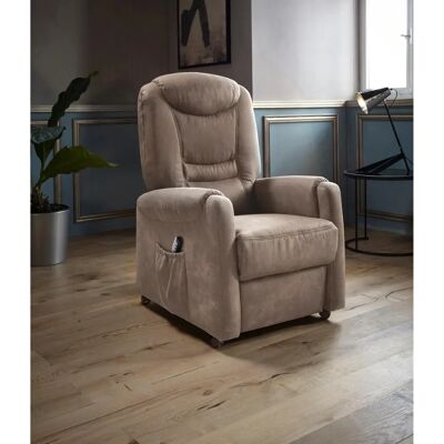 SIT&MORE Morten Taupe Microfaser TV-Sessel - Wohnzimmer Möbel SIT&MORE Morten Taupe Microfaser TV-Sessel - Wohnzimmer Möbel