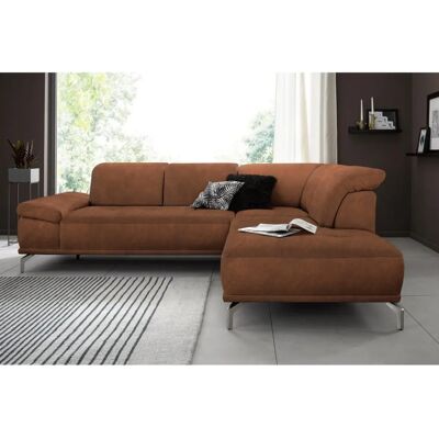 Ecksofa Caluna L-Form - Braun, Vintage Microfaser, Stilvoll Ecksofa Caluna L-Form - Braun, Vintage Microfaser, Stilvoll