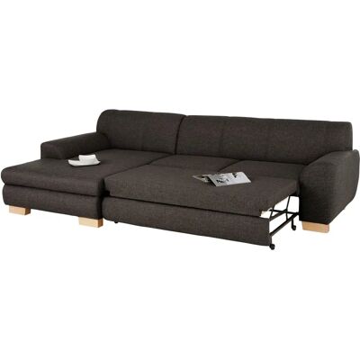 HOME AFFAIRE Nika L-Form Sofa - Braun - L-Form mit Bettfunktion HOME AFFAIRE Nika L-Form Sofa - Braun - L-Form mit Bettfunktion