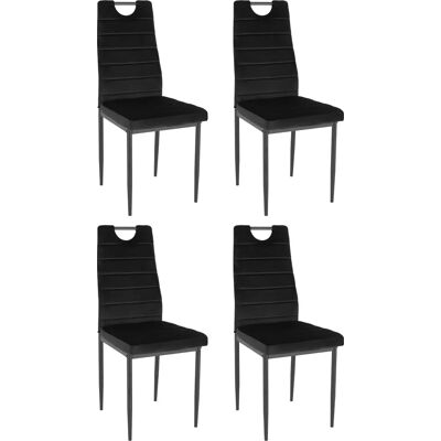 INOSIGN Schwarzer Samtstuhl - Esszimmerstuhl INOSIGN Schwarzer Samtstuhl - Esszimmerstuhl