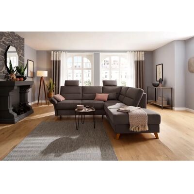 HOME AFFAIRE Westerland L-Form Sofa - L-Form, Espresso, Easy Clean, Ottomane rechts HOME AFFAIRE Westerland L-Form Sofa - L-Form, Espresso, Easy Clean, Ottomane rechts