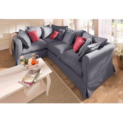 Home affaire Luise L-Form Sofa - Webstoff, grau, 275x75x192 cm Home affaire Luise L-Form Sofa - Webstoff, grau, 275x75x192 cm