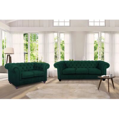 Home Affaire Duc Grünes Samtsofa-Set - Sitzmöbel-Set Home Affaire Duc Grünes Samtsofa-Set - Sitzmöbel-Set